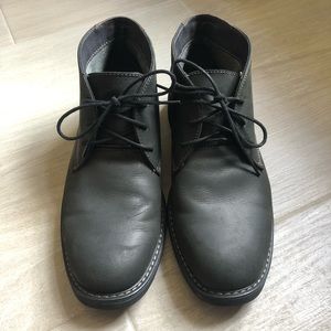 Black Leather Chukka Boots